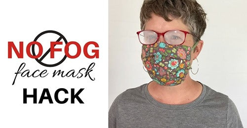 Hack: reduce eyeglass fogging when wearing mask